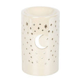 Something Different Iridescent White Moon Pillar Oil Burner