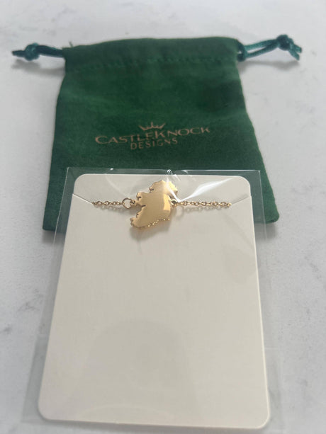 CastleKnock Designs Map of Ireland Gold Bracelet