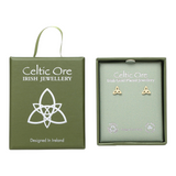 Celtic Ore Plain Trinity Earrings Gold Plate
