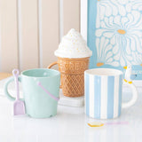 Something Different Bucket Mug with Spade Spoon