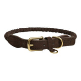 Staey Kaia Braided Dog Collar Dark Oak