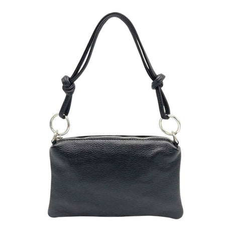 Suie Valentini Leather Handbag with Removable Strap