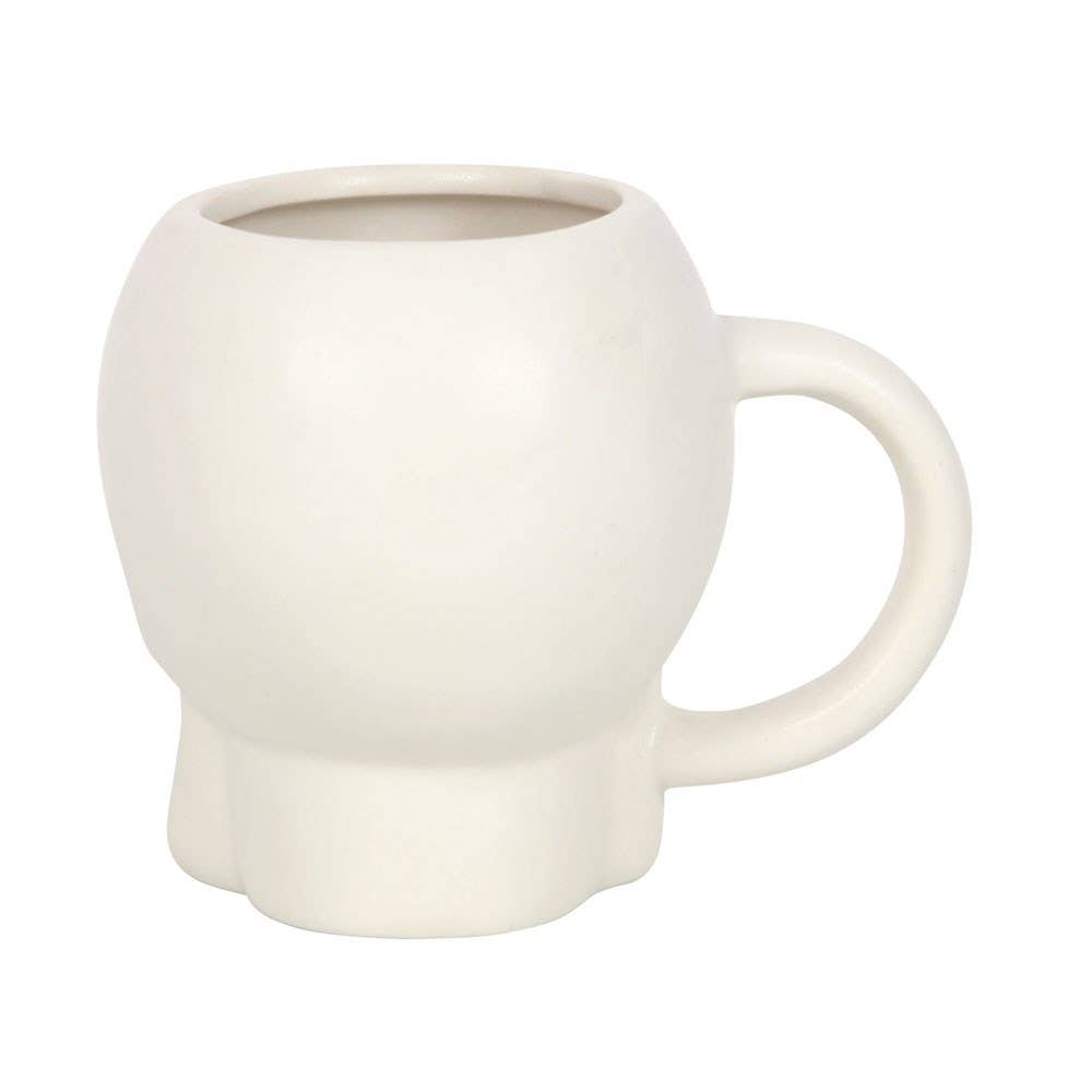SD White Gothic Skull Mug