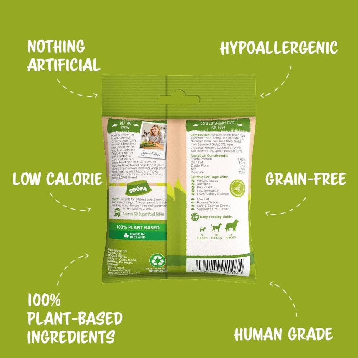 Soopa Kale & Apple Dog Treats
