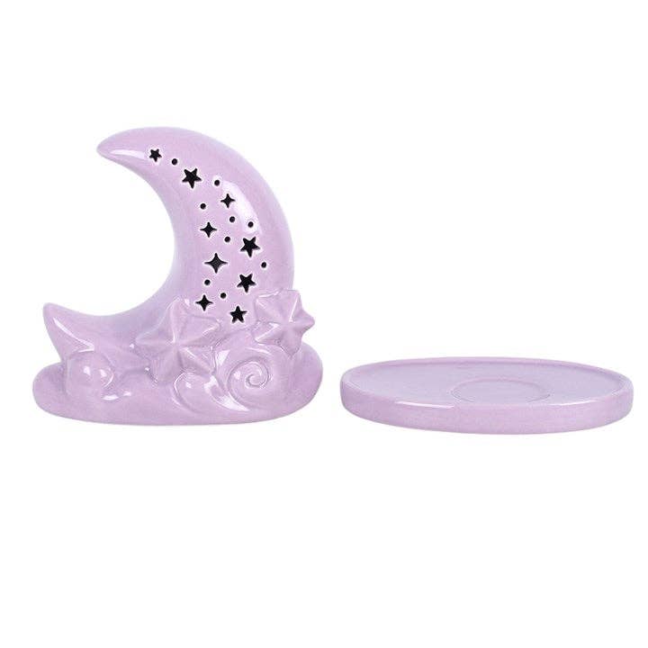 Something Different Purple Pastel Skies Moon Incense Cone Holder