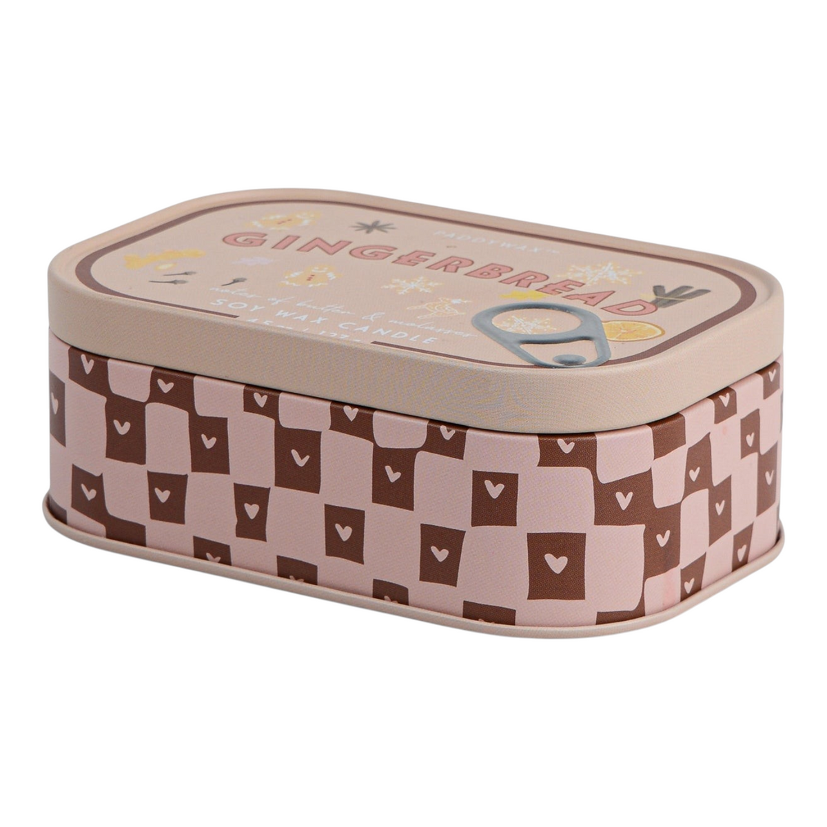 Paddywax Bistro Gingerbread Printed Tin Candle - Gingerbread