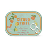 Paddywax Bistro Orange Printed Tin Candle - Orange Citrus Spritz