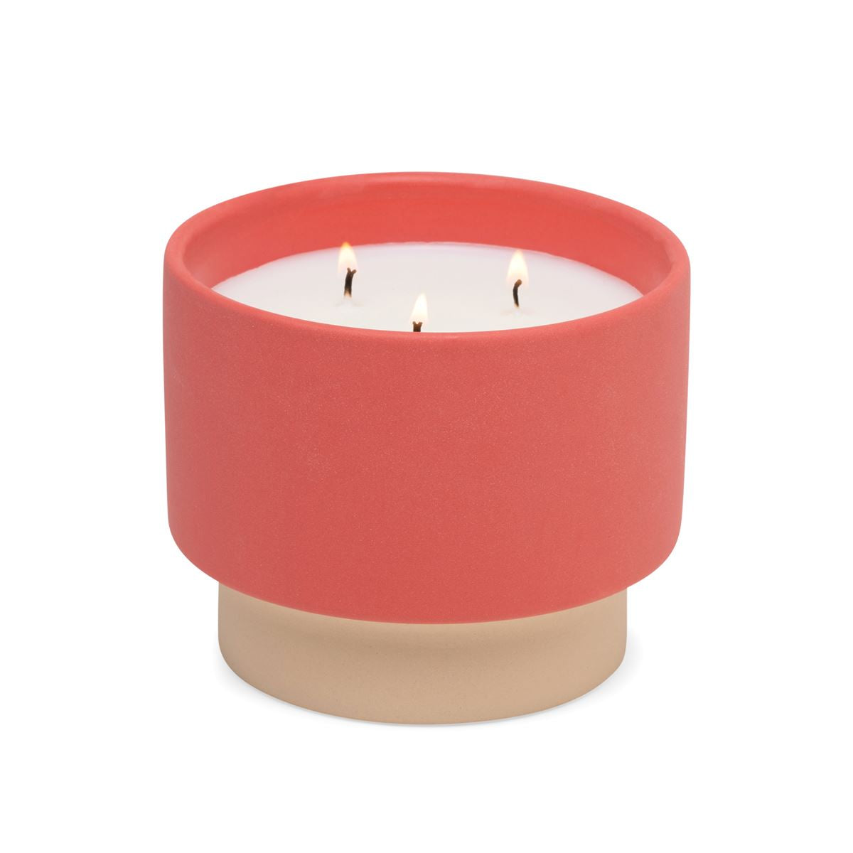 Paddywax Colour Block Ceramic Candle - Red - Amber & Smoke