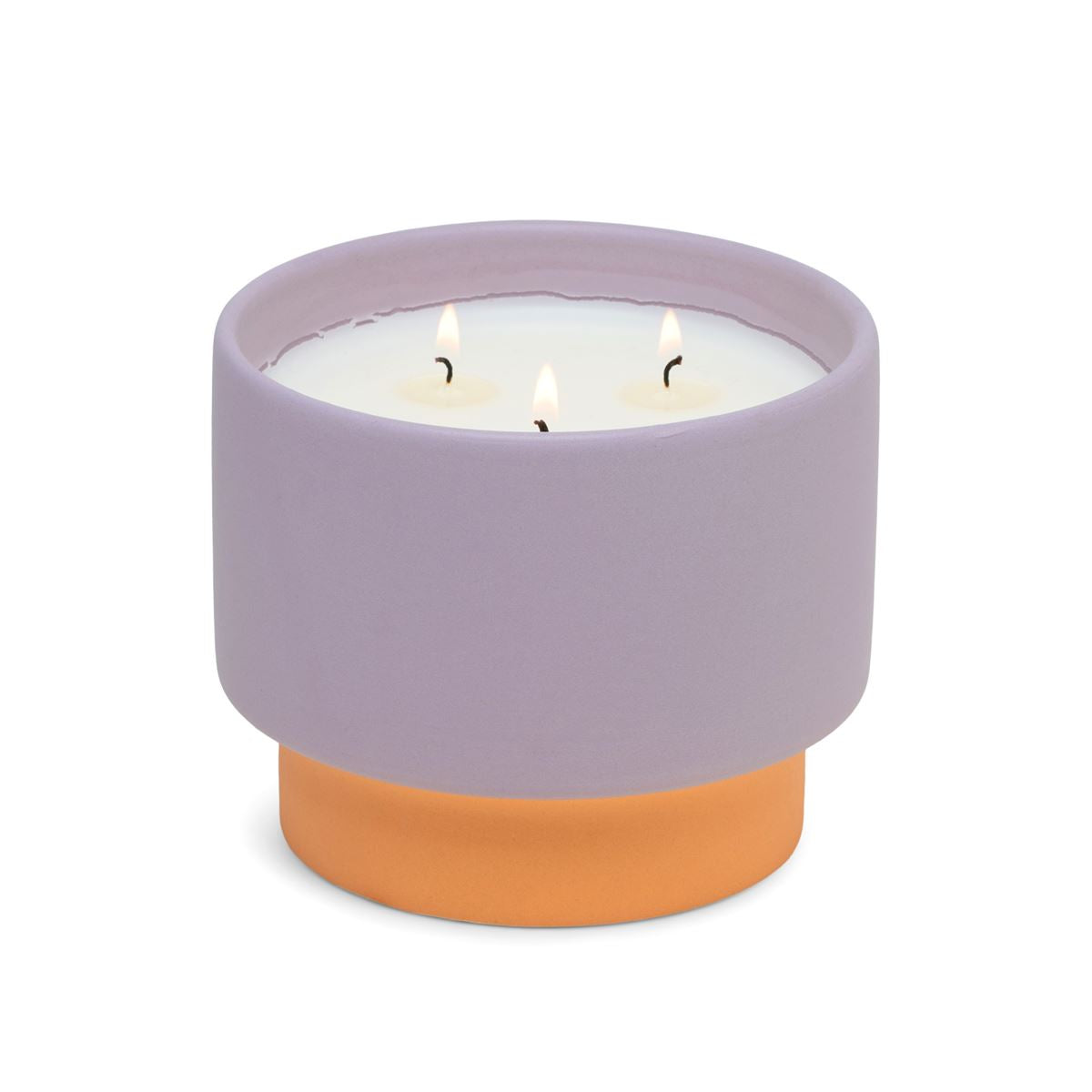 Paddywax Colour Block Ceramic Candle - Purple - Violet & Vanilla
