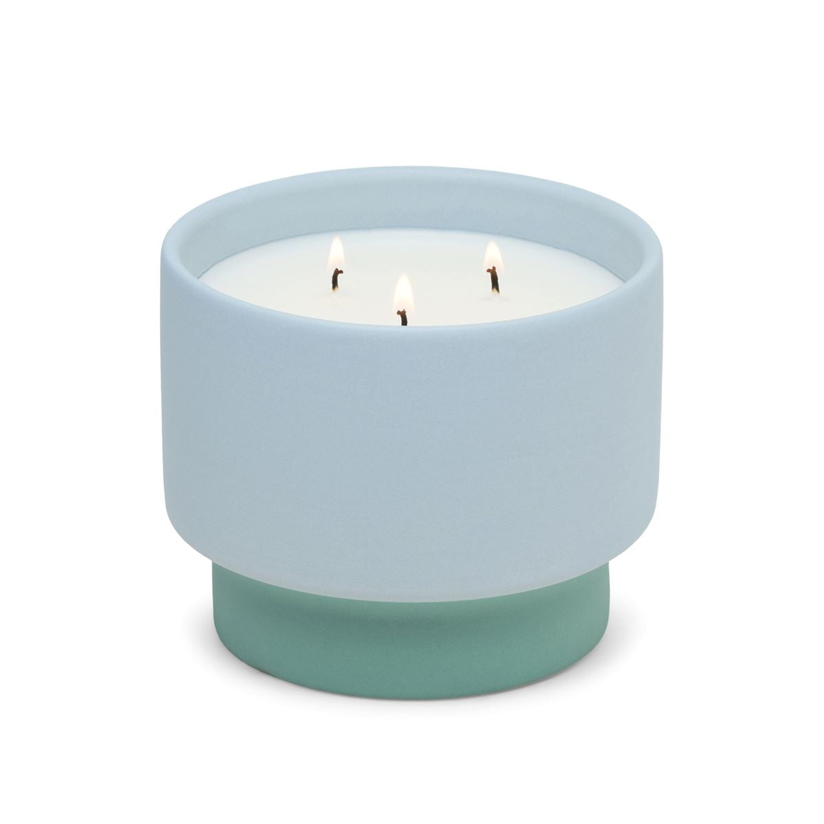 Paddywax Colour Block Ceramic Candle - Blue - Saltwater Suede