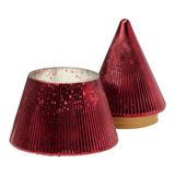 Connemara Country Paddywax red stacked tree candle with a ribbed glass finish and winter berry fragrance