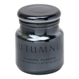 Connemara Country Paddywax Autumnus Flaming Pumpkin soy wax candle in a small metallic black glass jar with a lid.