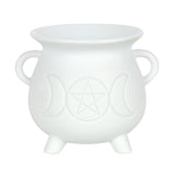 SD White Triple Moon Cauldron Burner