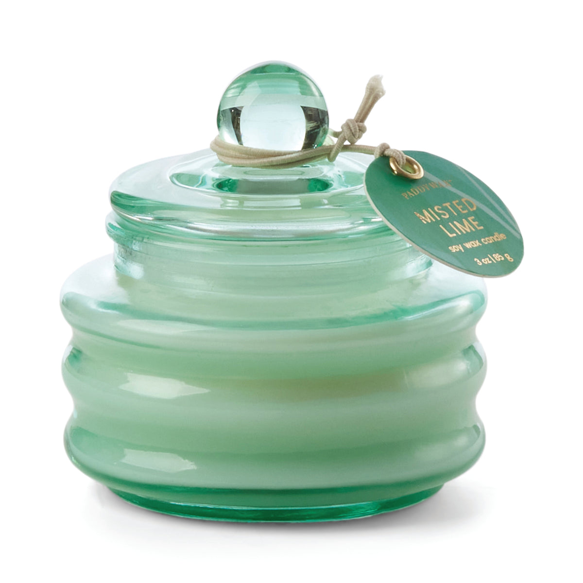 Paddywax Beam Glass Candle - Bright Green - Misted Lime
