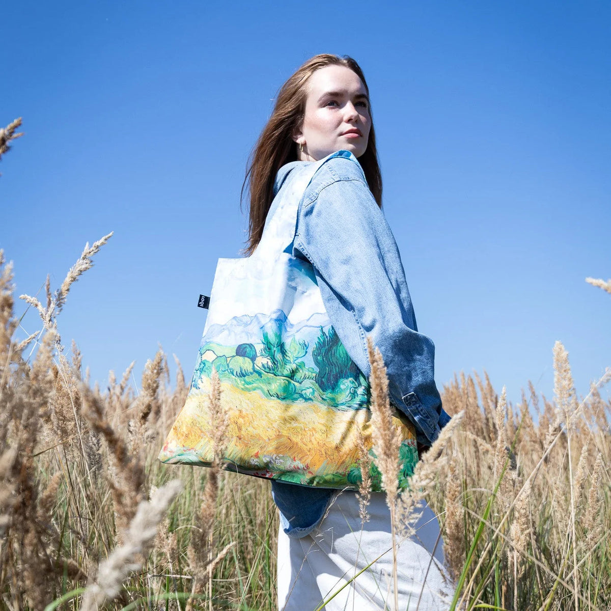 LOQI A Wheatfield with Cypresses Recycled Bag