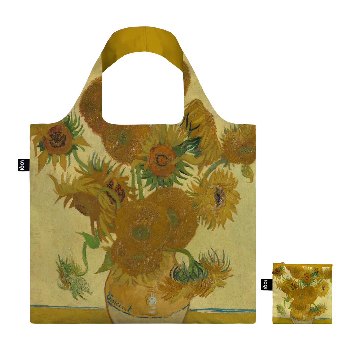 LOQI Sunflowers in a Vase Recycled Bag