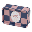 Connemara Country Paddywax A Dopo rosewood vanilla scented soy candle in a pink and navy checkered heart print tin