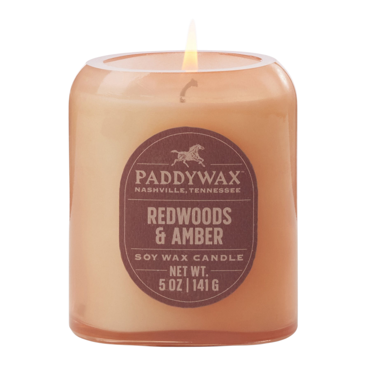 Paddywax Vista Glass Candle Rusty Pink - Redwoods & Amber
