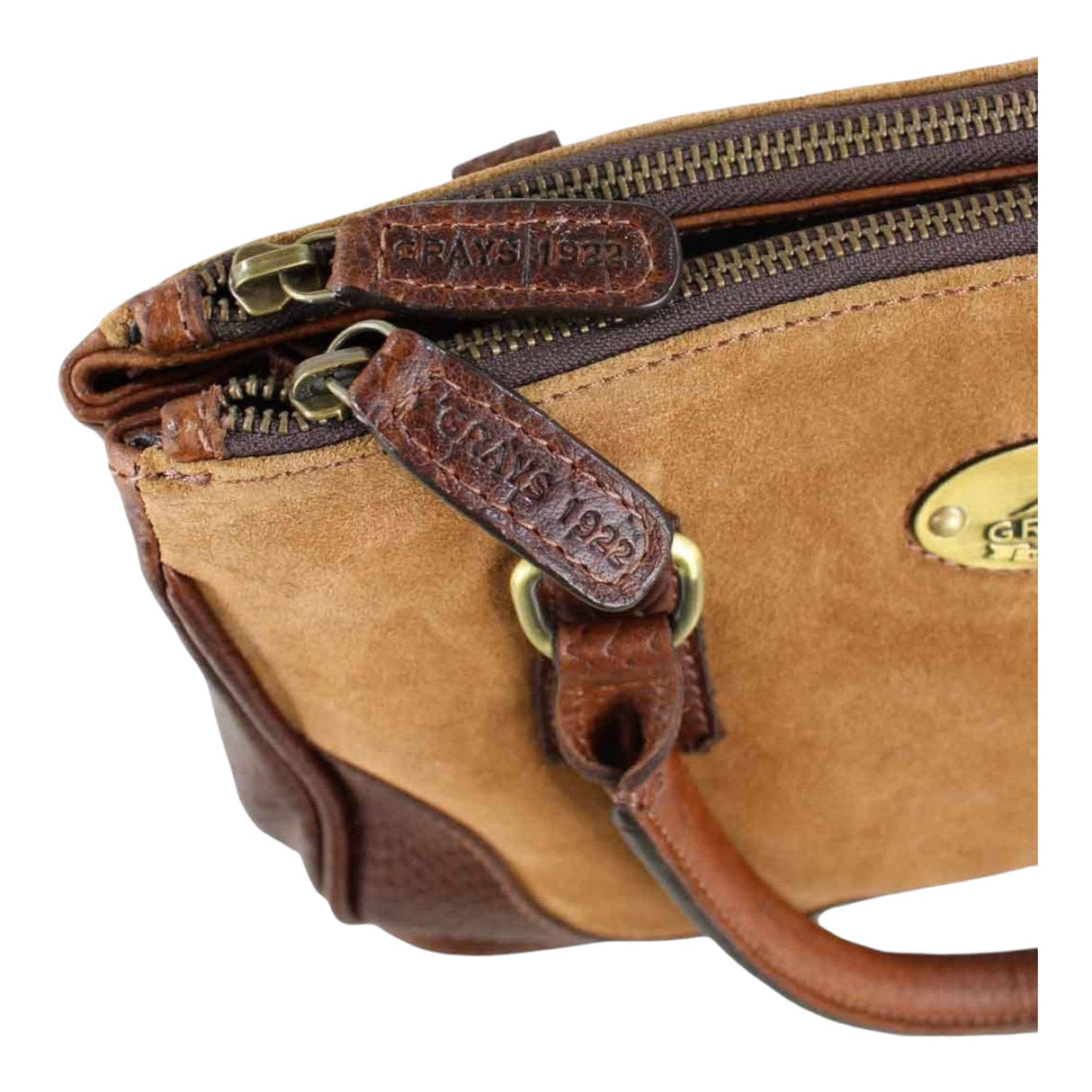 Grays 1922 Jodie Handbag in Croc Leather with Suede