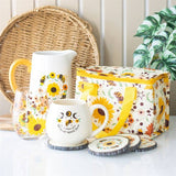 SD Bee Radiant Wood Slice Effect Coaster Set
