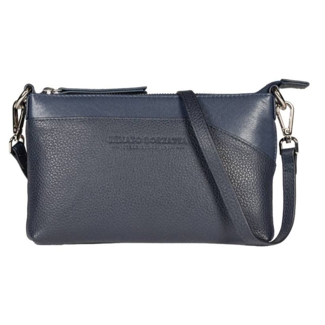 RB Italy Full Grain Leather Crossbody Bag - Navy