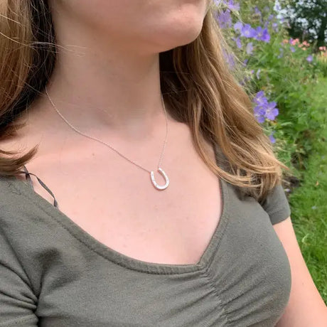 Reeves Pave Horseshoe Necklace