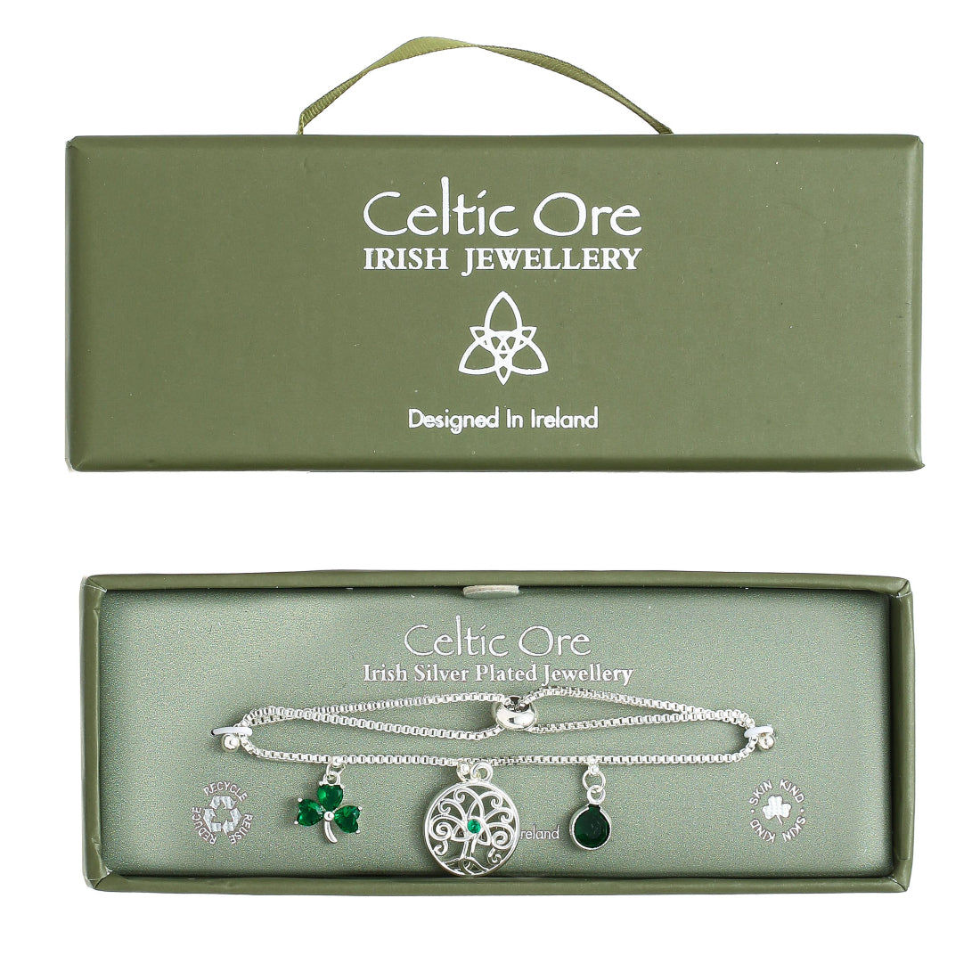 Celtic Ore Shamrock Bracelet