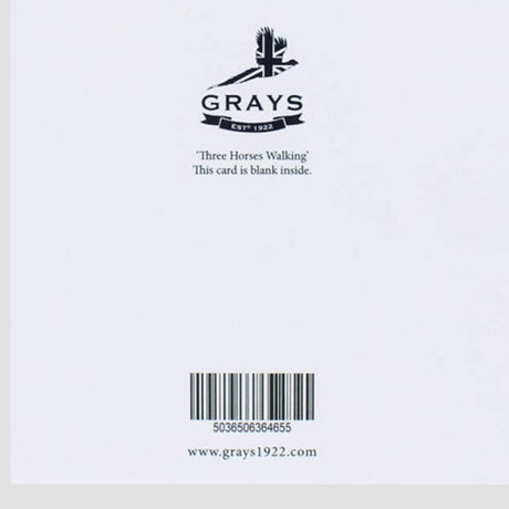 Grays 1922 Three Horses Walking Blank Equestrian Horse Themed Card