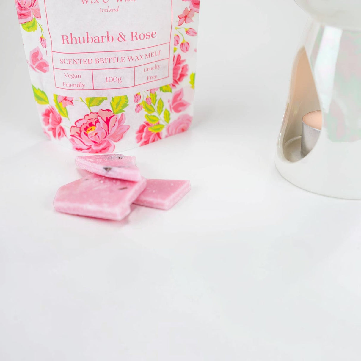 Wix & Wax Rhubarb & Rose Brittle Wax Melt