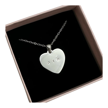 Rudies and Co Grá Irish Engraved Love Heart Necklace