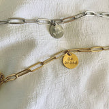 Rudies and Co  Be Grand Irish Engraved Paperclip Disc Bracelet