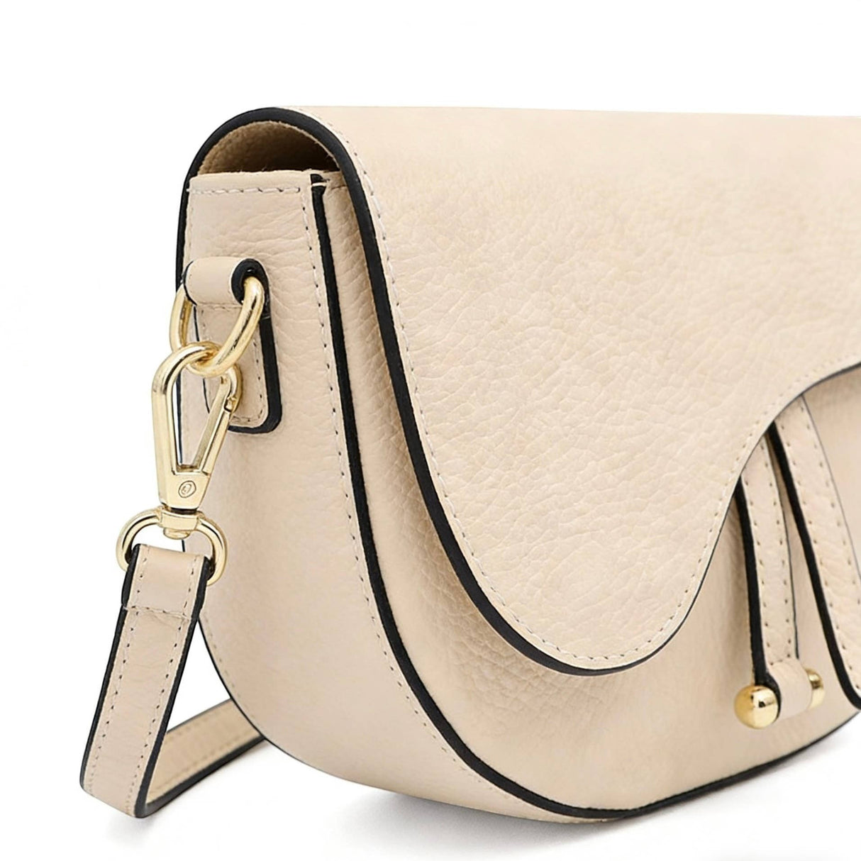 Nanabags Leather Saddle Crossbody Bag