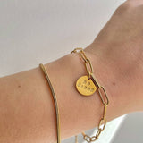 Rudies and Co  Be Grand Irish Engraved Paperclip Disc Bracelet