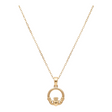 Connemara Country gold plated Claddagh pendant featuring heart, hands, and crown symbols on a delicate chain.