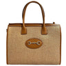 Modarno Leather and Raffia Shopper