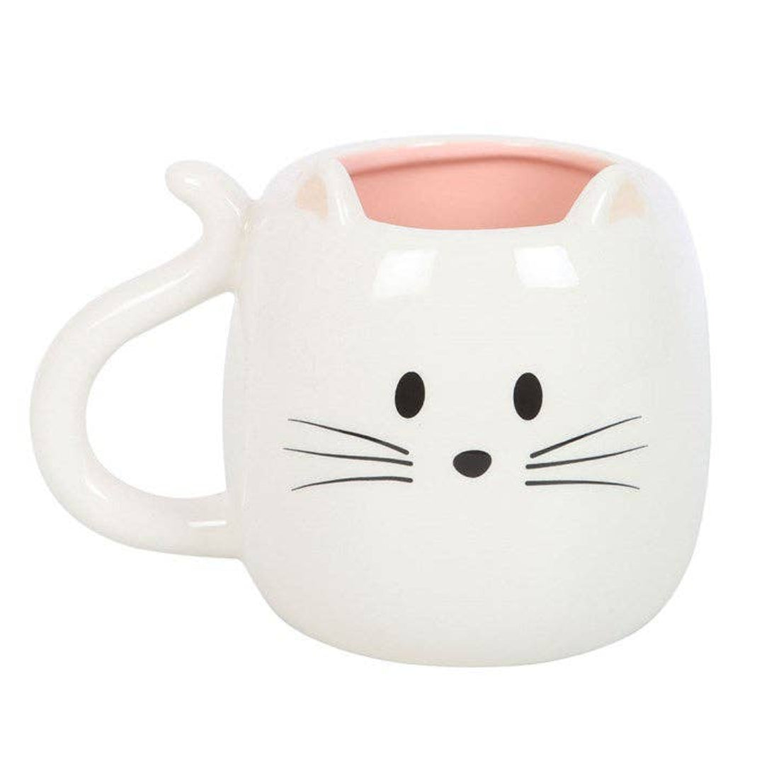 Something Different White Cat Shaped Mug