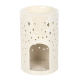 Something Different Iridescent White Moon Pillar Oil Burner