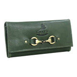 Grays 1922 Lily Snaffle Purse in Green Leather
