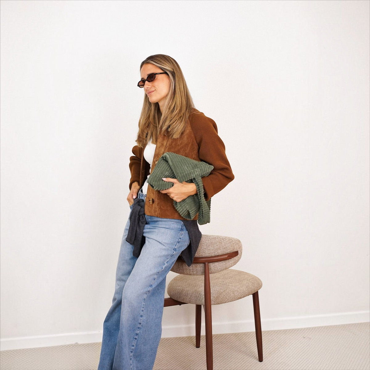 De La Mur Small Moss Zipper Bag