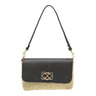 Suie Valentini Leather and Raffia Straw Mini Handbag with Chian