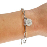 Rudies and Co  Be Grand Irish Engraved Paperclip Disc Bracelet