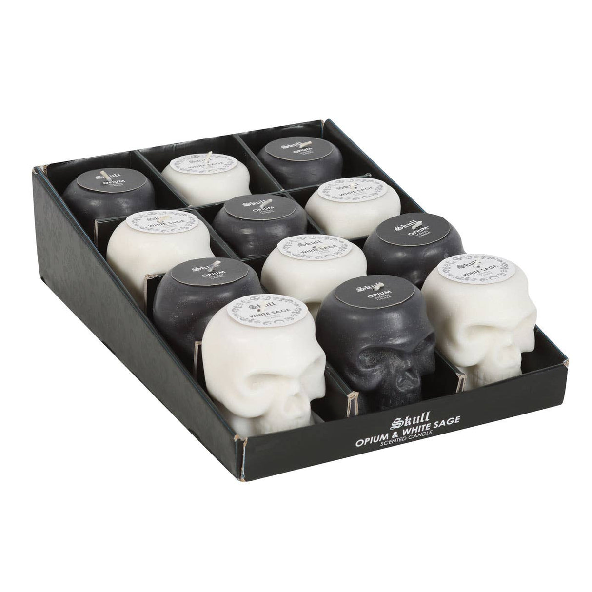 SD Opium & White Sage Skull Candles