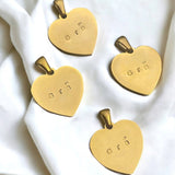 Rudies and Co Grá Irish Engraved Love Heart Necklace