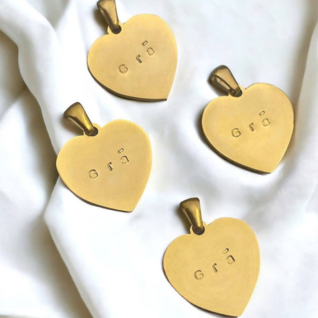 Rudies and Co Grá Irish Engraved Love Heart Necklace
