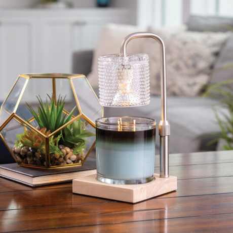 Candle Warmers Silver Hobnail Candle Lamp