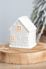 Something Different White Gingerbread House Tealight Holder