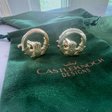CastleKnock Designs Claddagh Ring Cufflinks Tie Clip Pin Set - Gold