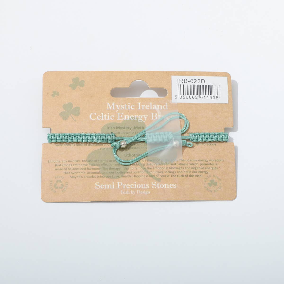 Celtic Ore Shamrock Jade Bracelet