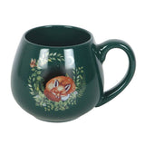 SD Green Sleeping Fox Rounded Mug