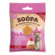 Connemara Country Soopa Strawberry & Coco-Cream Cupcake dog treats bag with a cute dog wearing a party hat.